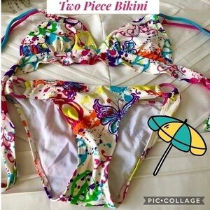 Two Piece Colorful Bikini